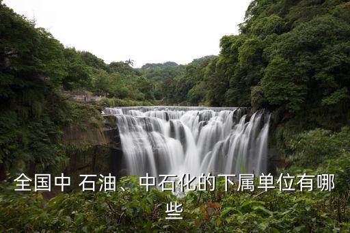 全國(guó)中 石油、中石化的下屬單位有哪些