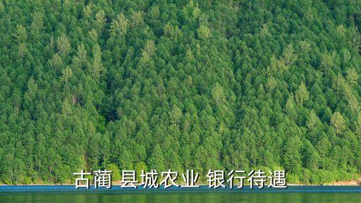 古藺 縣城農業(yè) 銀行待遇