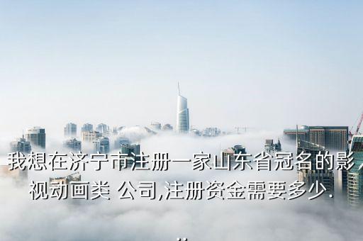 我想在濟(jì)寧市注冊(cè)一家山東省冠名的影視動(dòng)畫(huà)類(lèi) 公司,注冊(cè)資金需要多少...