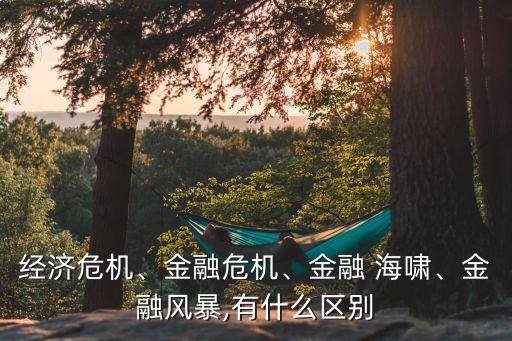 經(jīng)濟(jì)危機(jī)、金融危機(jī)、金融 海嘯、金融風(fēng)暴,有什么區(qū)別