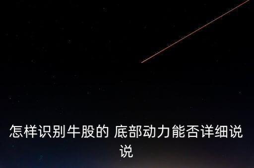 怎樣識(shí)別牛股的 底部動(dòng)力能否詳細(xì)說說