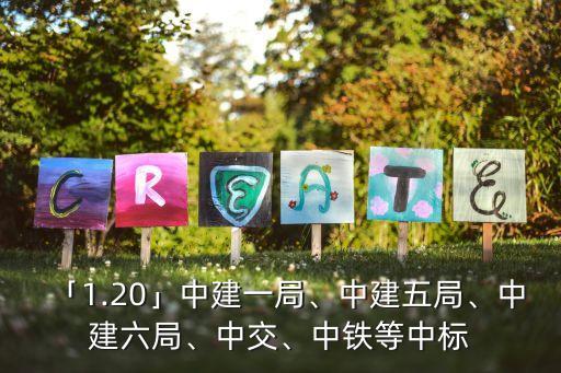 「1.20」中建一局、中建五局、中建六局、中交、中鐵等中標(biāo)
